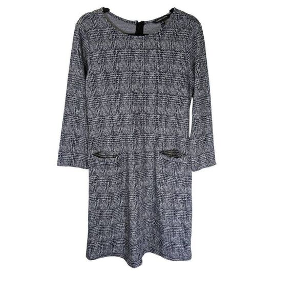 NWT 41 Hawthorn Women’s Navy Aniya Jacquard Knit Dress  Size Medium - Picture 1 of 5